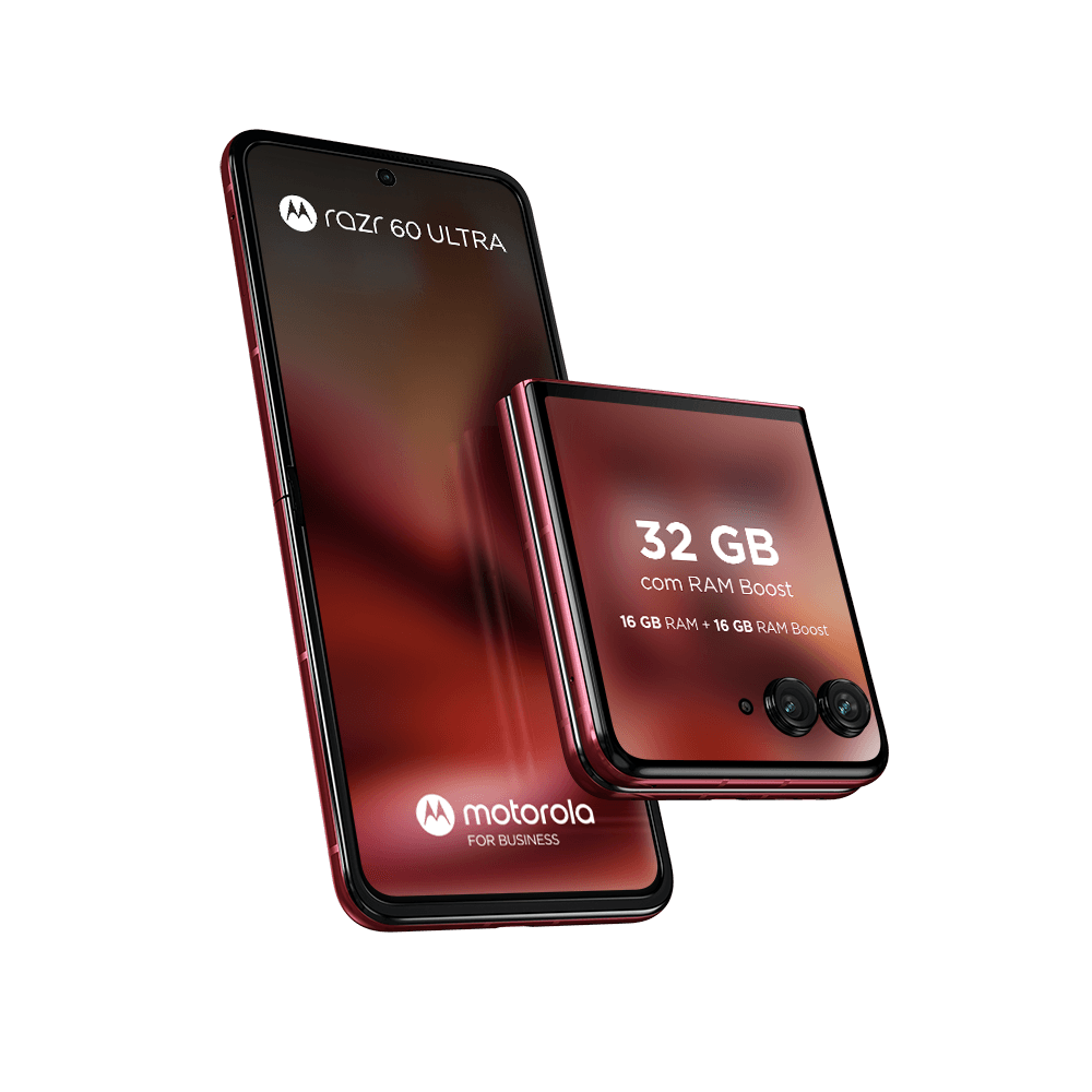 Motorola Razr 60 ultra 5G 1TB 32GB (16GB RAM+16GB Ram Boost) Snapdragon 8 Elite Tela dobrável 7″ e externa 4” Moto AI 50MP Câmera – Vermelho